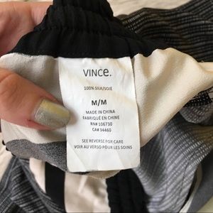Vince Pants - Vince Patterned Silk Drawstring Pants Vince Pants - Vince Patterned Silk Drawstring Pants
